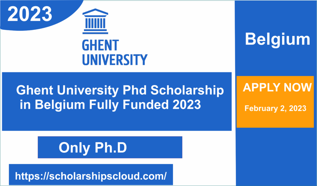 phd scholarship ghent university