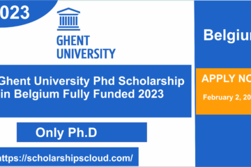 Ghent University Phd Scholarship 2023