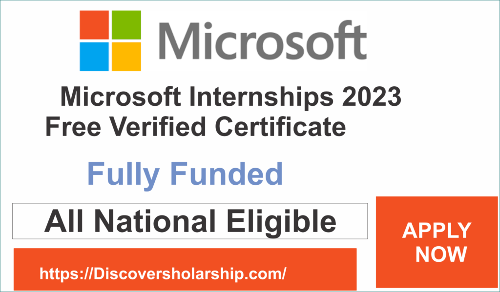 Microsoft Internships 2023 Discover Scholarships