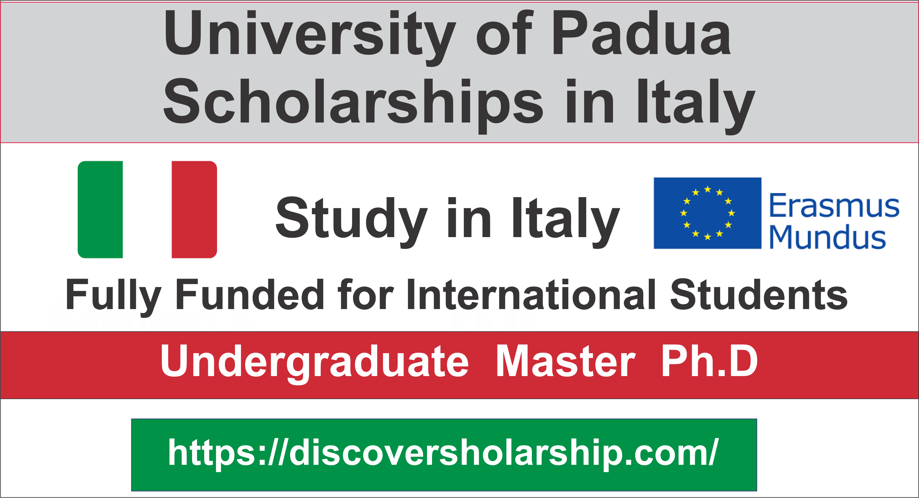 University of Padua Scholarship 2023