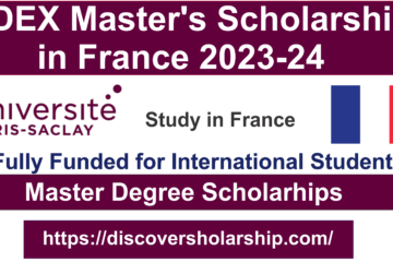 IDEX Master's Scholarship in France 2023-24