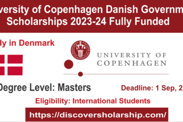 University of Copenhagen Danish Government Scholarships 2023-24