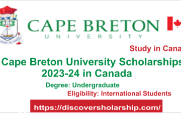 Cape Breton University Scholarships 2023-24 in Canada