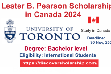 Lester B. Pearson Scholarship in Canada 2024
