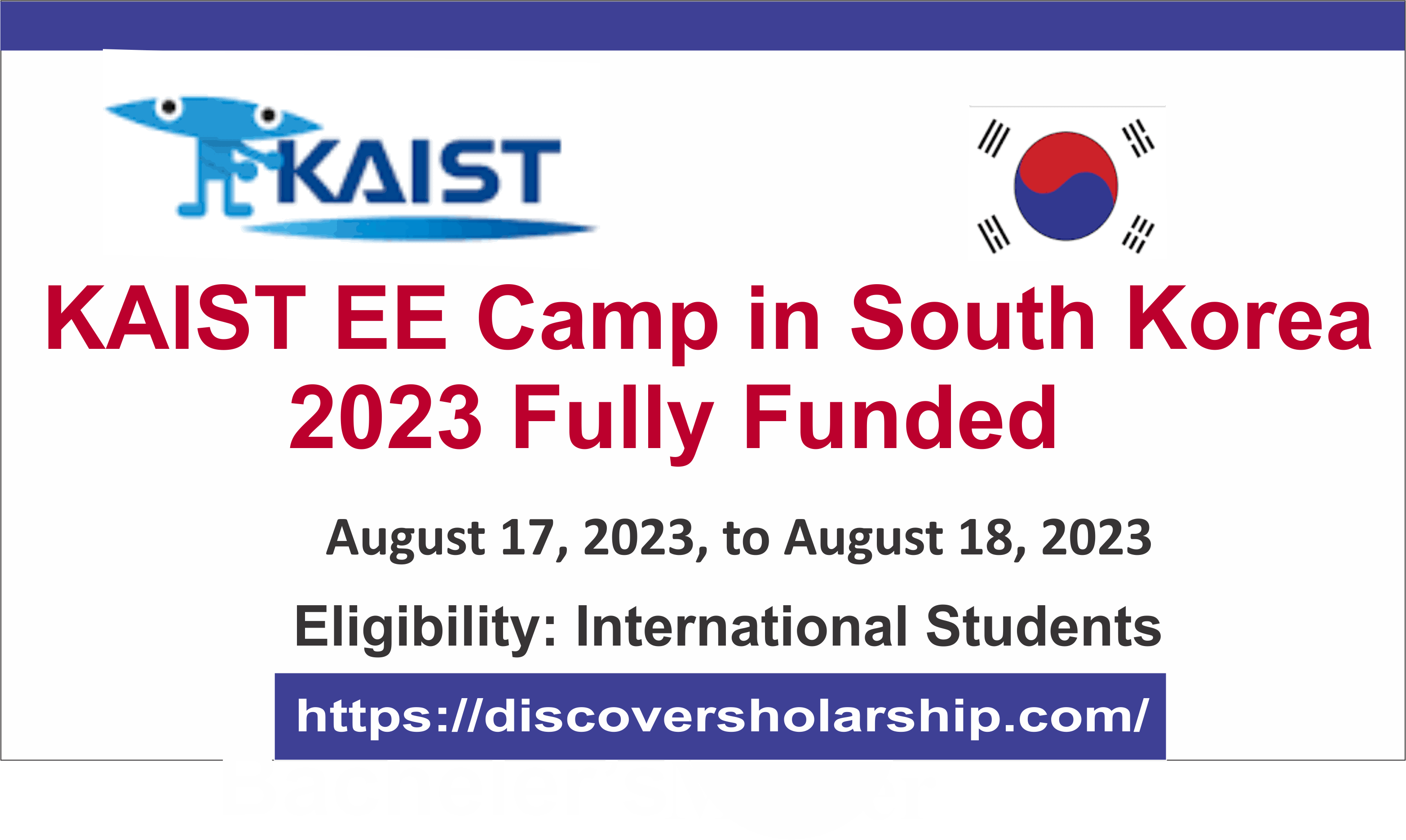 KAIST EE Camp in South Korea 2023 Fully Funded