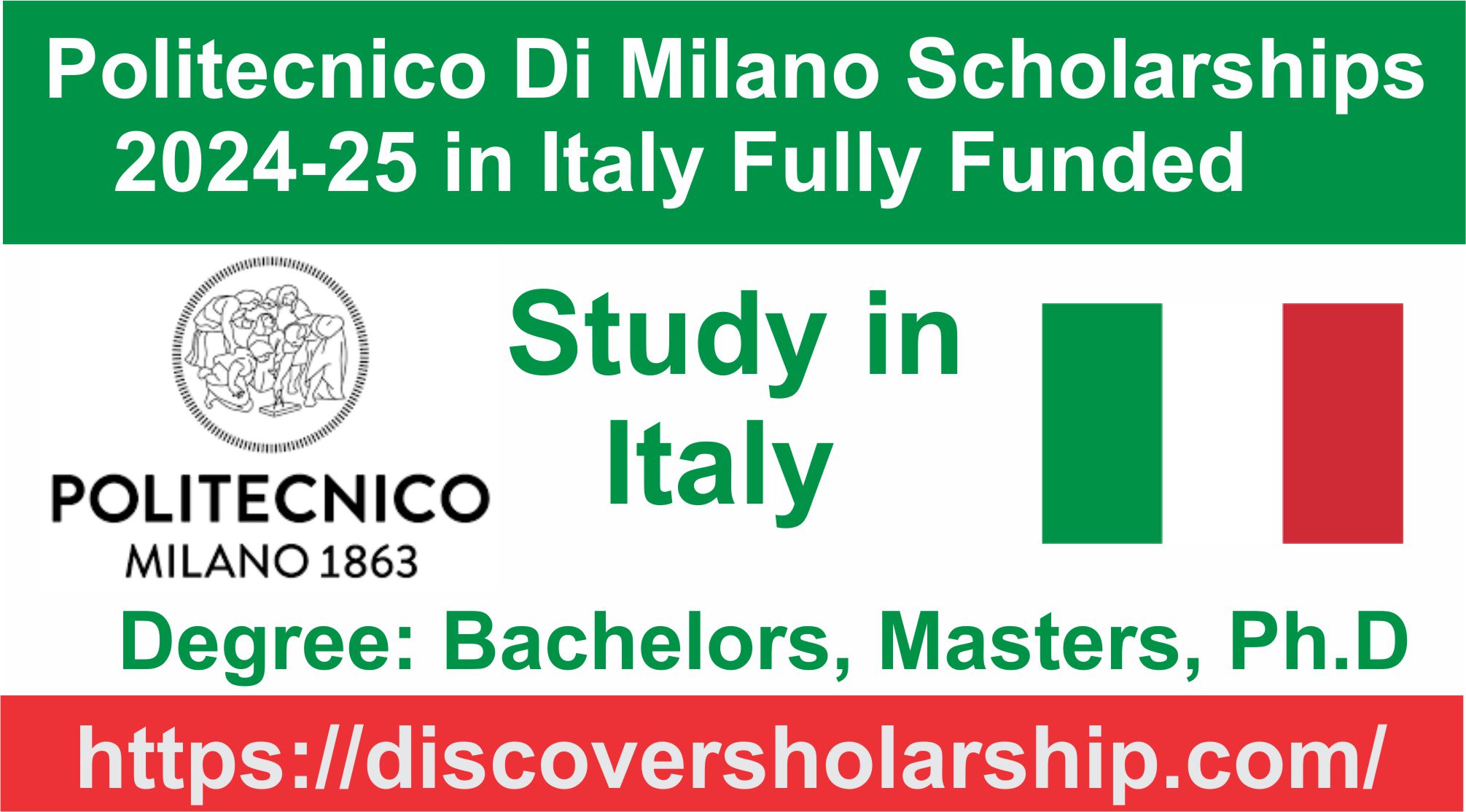 Politecnico Di Milano Scholarships 2024-25 in Italy (Fully Funded)