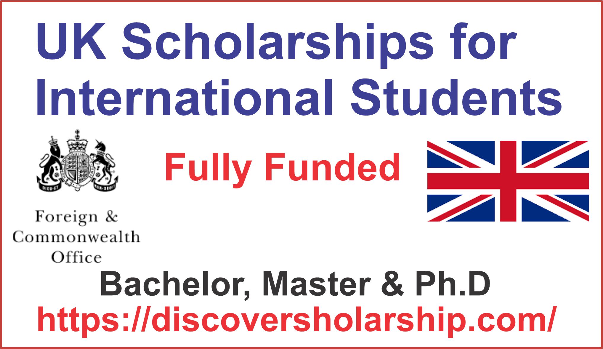 UK Scholarships for International Students 2024-25 (Fully Funded)
