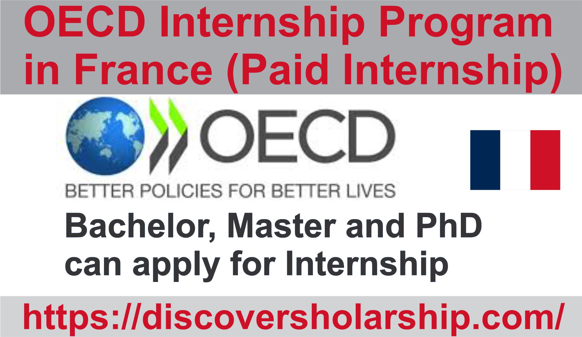 OECD Internship Program in France (Paid Internship)