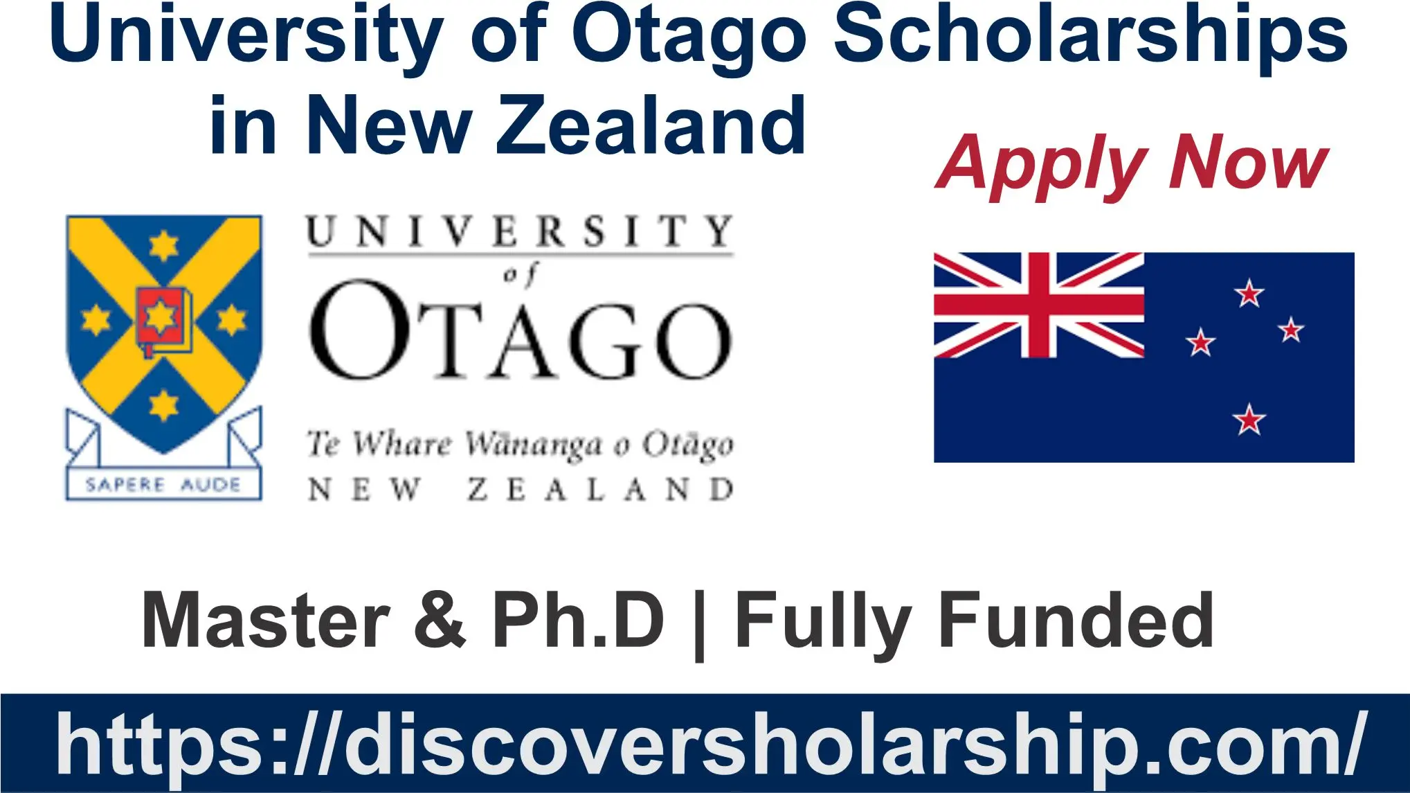 University of Otago Scholarships in New Zealand (Fully Funded)