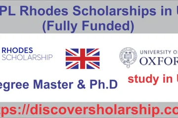 SJPL Rhodes Scholarships in UK (Fully Funded)